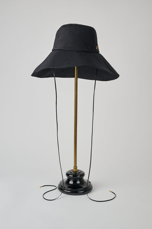 YAEL HAT WIDE - BLACK